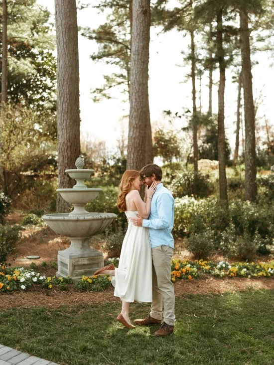 Ivory Spaghetti-Strap Midi Dress with ruffle lining - Picture 7 of 8